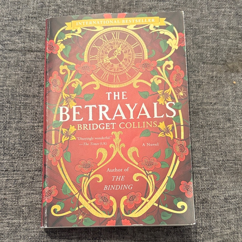 The Betrayals by Bridget Collins - Red Floral Hardcover